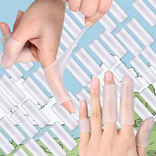 40pcs Silicone Finger Covers, Wear-Resistant Anti-Slip Finger Protection for Work and Writing, Odorless, Tips