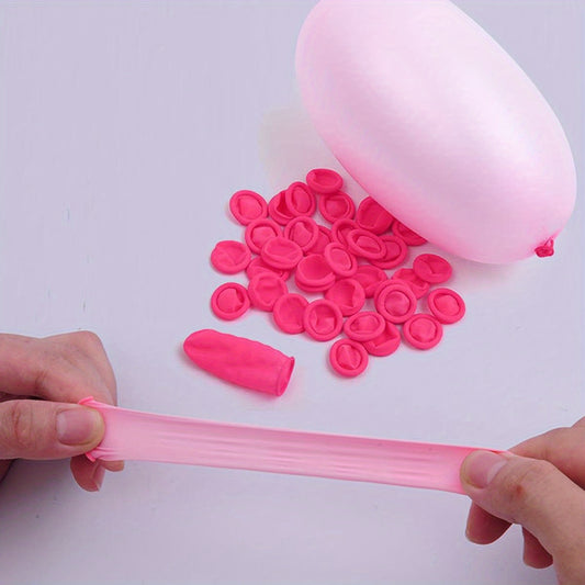 150pcs Denergy Disposable Latex Finger Cots - Medium Size Pink, Ergonomic Design for Precision Grip, Durable Fingertip Protection for Manicure, DIY Crafts, Gardening & Industrial Use