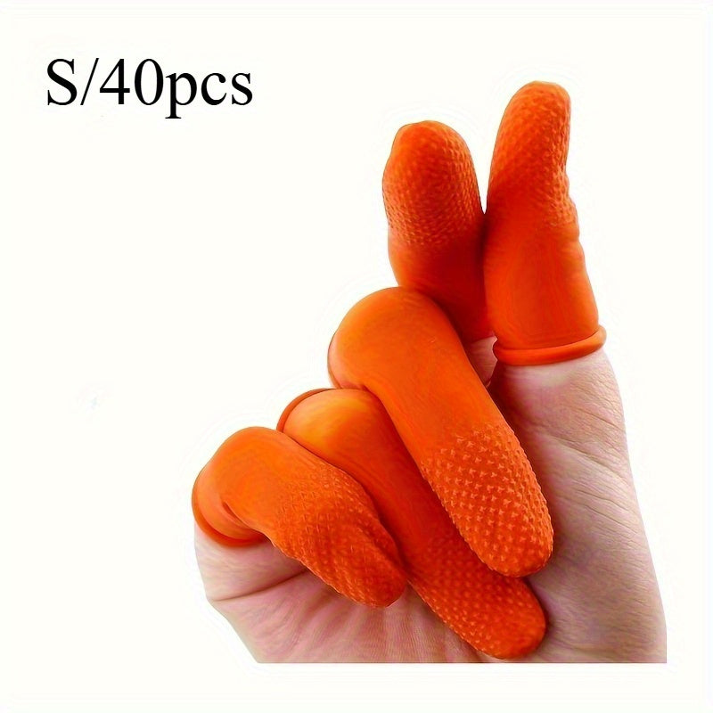 40pcs, Reusable Anti-static Finger Cover - Wear-resistant Non-slip Rubber Fingertip Protection Gloves