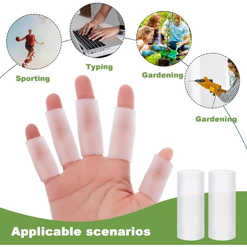 40pcs Silicone Finger Covers, Wear-Resistant Anti-Slip Finger Protection for Work and Writing, Odorless, Tips