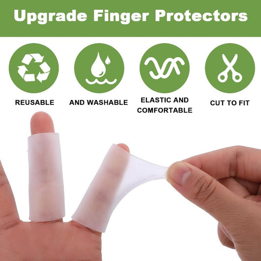 40pcs Silicone Finger Covers, Wear-Resistant Anti-Slip Finger Protection for Work and Writing, Odorless, Tips