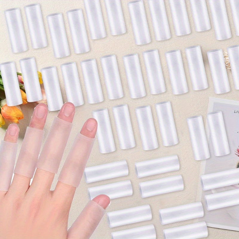 40pcs Silicone Finger Covers, Wear-Resistant Anti-Slip Finger Protection for Work and Writing, Odorless, Tips