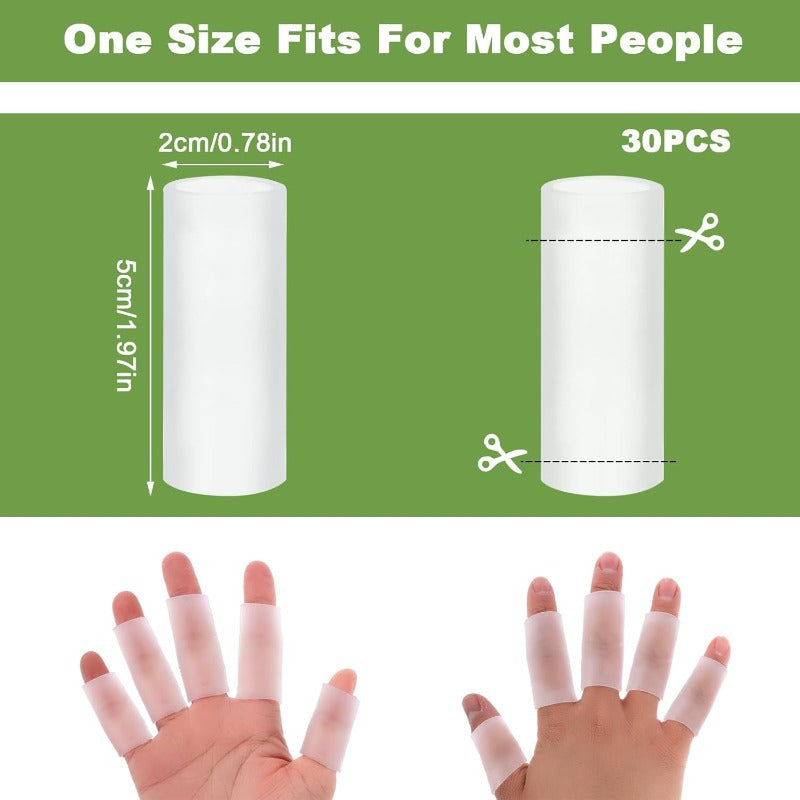 40pcs Silicone Finger Covers, Wear-Resistant Anti-Slip Finger Protection for Work and Writing, Odorless, Tips