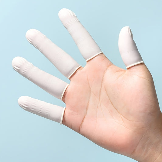 300pcs Disposable Finger Cover Latex Finger Cover Thickened High Elastic Rubber Finger Cover Finger Protection Finger Hygiene Finger Isolation Finger Care Home Bag Finger Cover Gloves