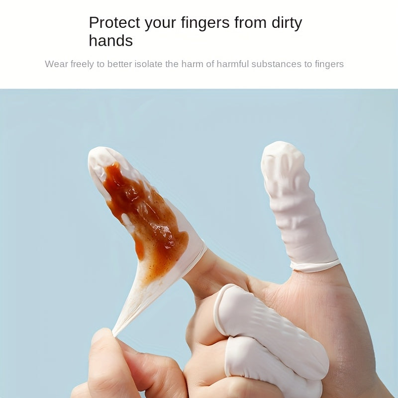 300pcs Disposable Finger Cover Latex Finger Cover Thickened High Elastic Rubber Finger Cover Finger Protection Finger Hygiene Finger Isolation Finger Care Home Bag Finger Cover Gloves